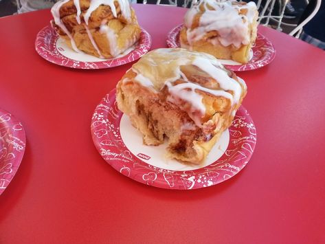 Main Street Bakery: Cinnamon Rolls — Kingdom Cuisine Bakery Cinnamon Rolls, Disney Main Street, Cinnamon Cream Cheese Frosting, Cinnamon Rolls Recipe, Breakfast Dessert, Disney Food, Cinnamon Roll, Muffin Recipes, Freshly Baked