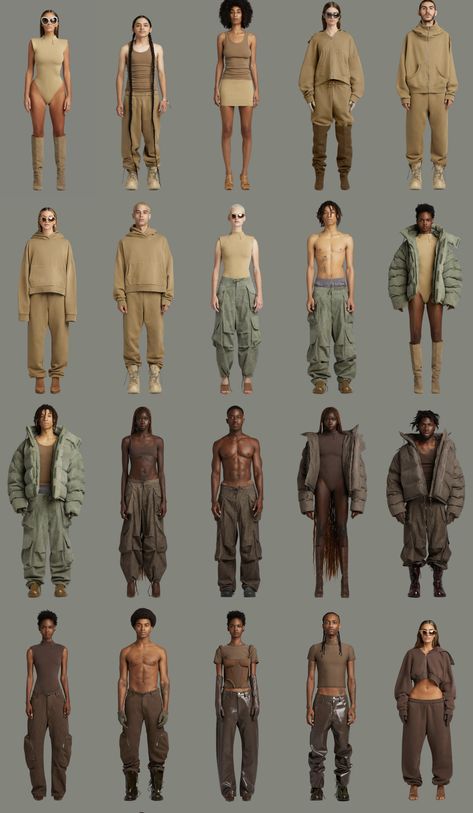 Earthy Colours Outfits, Earth Tone Dinner Outfit, Brown Palette Outfit, Dark Earth Tones Outfit, Earthy Colors Outfit, Yeezy Color Palette, Earth Tone Hoodie, Earthy Look Outfits, Streetwear Colour Palette