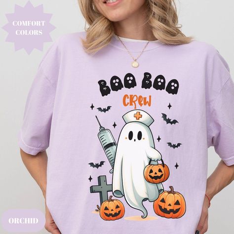 Comfort Colors® Halloween Nurse Shirt, Boo Boo Crew, Nurse Gift For Women, Spooky Season Shirt by SimbaStudioDesign on Etsy Boo Boo Crew, Boo Crew, Halloween Nurse, Nurse Shirt, Nurse Life, Nursing Shirts, Nurse Gifts, Spooky Season, Gift For Women