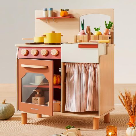 pretty everything : modern play kitchens and accessories – almost makes perfect Toddler Play Kitchen, Wooden Kitchen Set, Kitchen Playsets, Best Toddler Gifts, Kitchen Playset, Toddler Kitchen, Kitchen Sets For Kids, Play Kitchens, Kids Play Kitchen