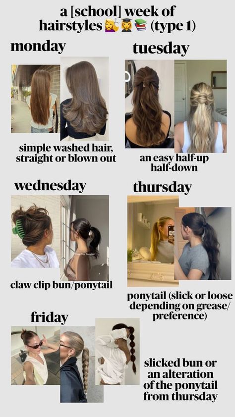 Check out planetsiia's Shuffles #hairstyles #hairinspo #hair #hairstyleideas #straighthair Girl Heaven, School Week, Washing Hair, Beauty Tutorials, Curly Hairstyles, Protective Hairstyles, Half Up, Grease, Your Aesthetic