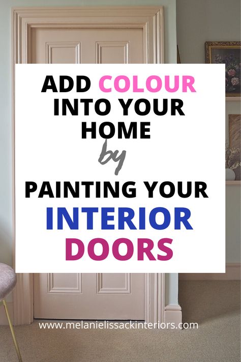 Coloured Hallway Doors, Internal Doors Painted Colour, Paint Internal Doors, Doors Colour Ideas, Coloured Bedroom Doors, Modern Painted Interior Doors, Internal Doors Colour Ideas, Painting Internal Doors, Interior Door Colour Ideas