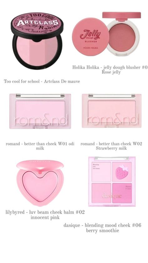 Cool tone blush Cool Tone Blush, Skin Tone Makeup, Casual Makeup, Makeup Accesories, Ulzzang Makeup, Ethereal Makeup, School Makeup, Fancy Makeup, Makeup Obsession