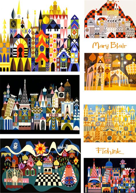 Mary Blair Mary Blair Illustration, Mary Blair Art, Mary Blair, Disney Artists, Mid Century Illustration, Parc D'attraction, Art Lessons Elementary, Arts Ed, Camping Art