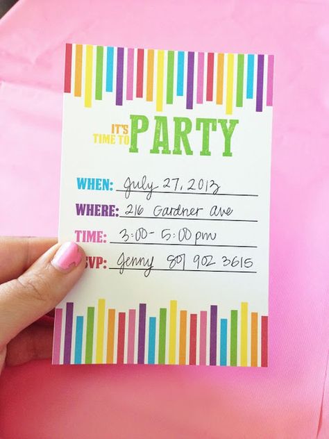 Art Birthday Party Invitations, Birthday Party Invitations Free, Rainbow Themed Birthday Party, Diy Birthday Invitations, Rainbow Parties, Free Printable Birthday Invitations, Free Printable Invitations, Art Birthday Party, Rainbow Birthday Party