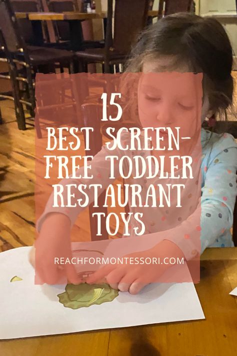 Toys For Restaurants, Toddler Restaurant Busy Bag, Restaurant Activities For Toddlers, Toddler Restaurant Kit, Restaurant Activities For Kids, Screen Free Toddler Activities, Restaurant Kids Activities, Restaurant Kit, Entertaining Toddlers