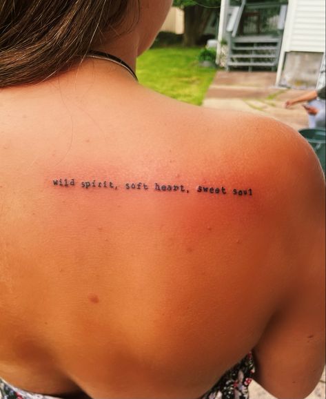 Wild Heart Free Soul Tattoo, Soft Soul Tattoo, Strong Back Soft Front Wild Heart Tattoo, Restless Soul Tattoo, Soul Searching Tattoo, Wild Spirit Soft Heart Sweet Soul Tattoo, Silver Soul Tattoo, Gentle Soul Tattoo, Young Hearts Run Free Tattoo