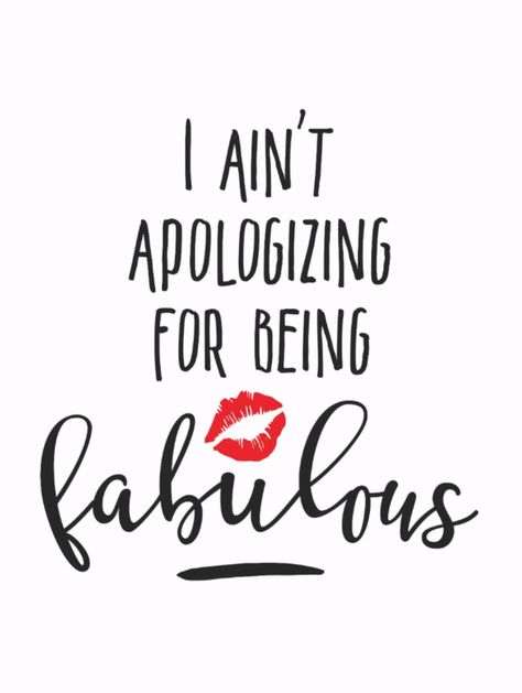 Fabulous Girly Lipstick Quote Postcard Girly #Quote by JunkyDotCom - #Trendy hand drawn funny girly quote I ain't apologizing for being fabulous. She Quotes Beauty, Makeup Artist Quotes, Makeup Quotes Funny, Lipstick Quotes, Diva Quotes, Girly Quote, Fabulous Quotes, Funny Girly, Funny Girly Quote