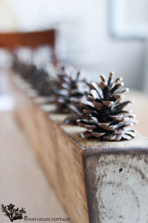 Sugar Mold Fall Decor Ideas, Christmas Sugar Mold, Sugar Mold Decor Ideas, Pinecone Centerpieces, Sugar Mold Centerpieces, Sugar Molds Decor, Wooden Sugar Molds, Wood Sugar Mold, Pinecone Centerpiece