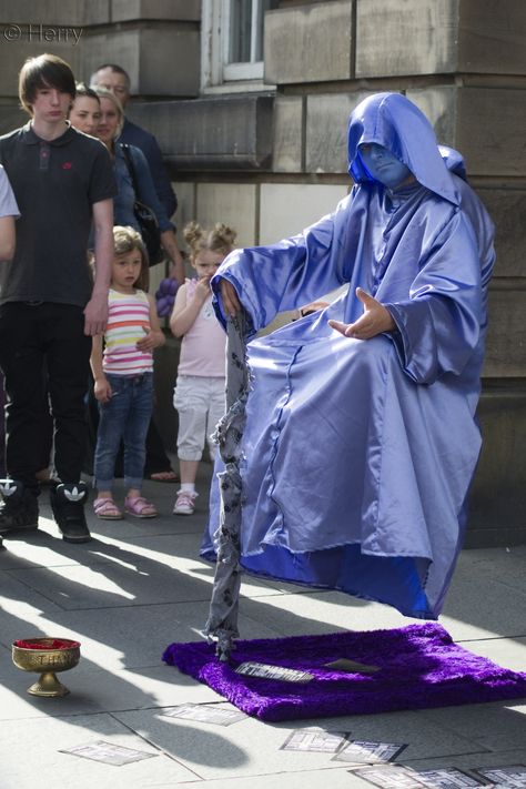 Flying Street Magician (Edinburgh Festival Fringe 2012) Street Magician, Edinburgh Fringe Festival, Trick Words, Street Magic, Harry Houdini, Edinburgh Festival, Card Tricks, Magic Shop, Crystal Wand