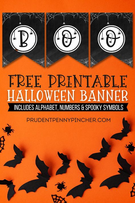 Decorate your home for Halloween on a budget with this free printable Halloween banner. Whether you are looking for Halloween mantle banners or Halloween party banners, this DIY Halloween decoration will give your home a spooky touch. This halloween DIY banner design makes a great Halloween party decoration that your guests will love! Halloween Banner Printable Free, Diy Halloween Banner, Printable Halloween Banner, Unique Halloween Crafts, Halloween On A Budget, Halloween Party Banner, Halloween Apples, Free Printable Halloween, Happy Halloween Banner