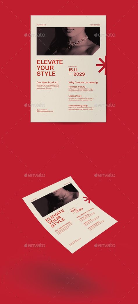 Red Cream Modern Minimalist News Letter - Flyers Print Templates News Letter Design, Minimalist Flyer, New Flyer, News Letter, Flyer Printing, Letter Design, Event Flyer, Print Templates, Flyer Template