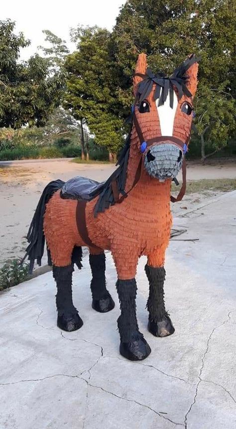 Cowboy Birthday Party Decorations, Horse Pinata, Cowboy Themed Birthday Party, Cowboy Theme Party, Birthday Pinata, Wild West Party, Western Birthday Party, Rodeo Party, Horse Birthday Parties