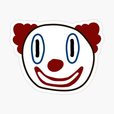 Bandit Aesthetic, Clown Emoji, Silly Stickers, Emoji Tattoo, Tattoo Diy, Clown Tattoo, Cute Easy Doodles, Doodle Tattoo, Clown Faces