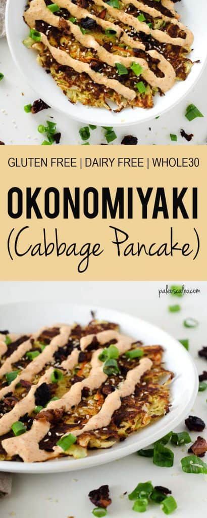 Okonomiyaki (Japanese Cabbage Pancake) | PaleoScaleo Okonomiyaki Rezept, Japanese Cabbage, Okonomiyaki Recipe, Carb Cycling Diet, Japanese Diet, Low Carb Appetizers, Whole30 Recipes, Asian Inspired Recipes, Low Carb Recipes Dessert