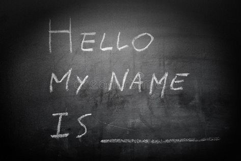 Self Introduction - Hello, My name is ... written on a blackboard. Concept , #AFFILIATE, #written, #Introduction, #Concept, #blackboard #ad Name Tags Ideas, High School Reunion Planning, Reunion Name Tags, Name Tag Ideas, School Name Tag, Printable Tags Template, Tags Ideas, Star Students, Tag Ideas