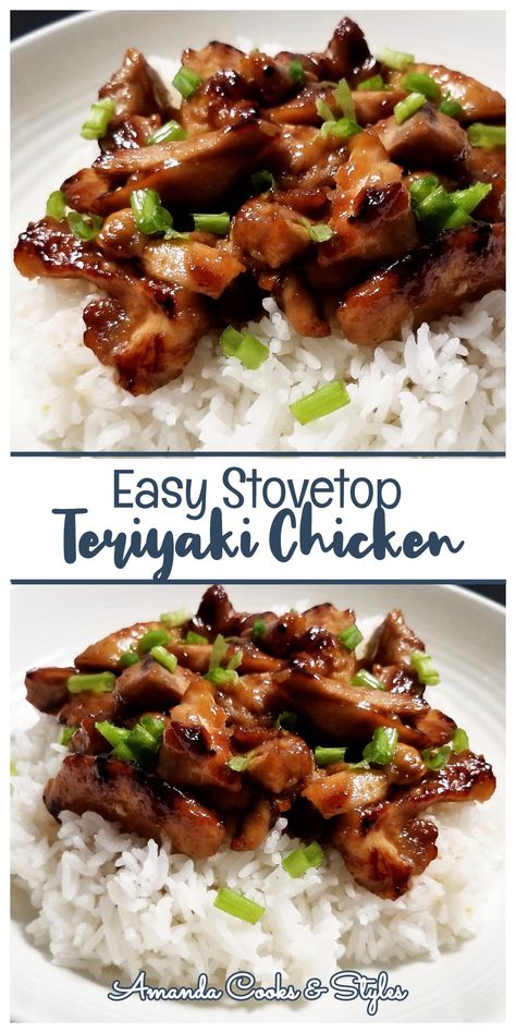 Teriyaki Chicken With White Rice, Easy Dinner Recipes For Two Stovetop, Different Chicken And Rice Recipes, White Rice Chicken Recipes, One Pan Chicken Teriyaki, Teriyaki Chicken And White Rice, Yummy Chicken And Rice Recipes, Easy Dinner Recipes With White Rice, Dinner With White Rice Meals