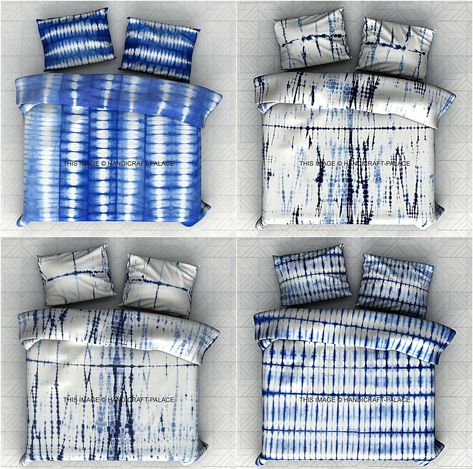 Shibori Bedding, Tie Dye Duvet Cover, Mandala Tie Dye, Tie Dye Shibori, Tie Dye Bedding, Indian Bedding, Queen Bedspread, Indigo Tie Dye, Shibori Tie Dye