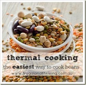 Wonderbag Recipes, Cook Dried Beans, Survival Cooking, Cooking Beans, Sun Oven, Cook Beans, Hay Box, Thermal Cooking, Thermal Cooker