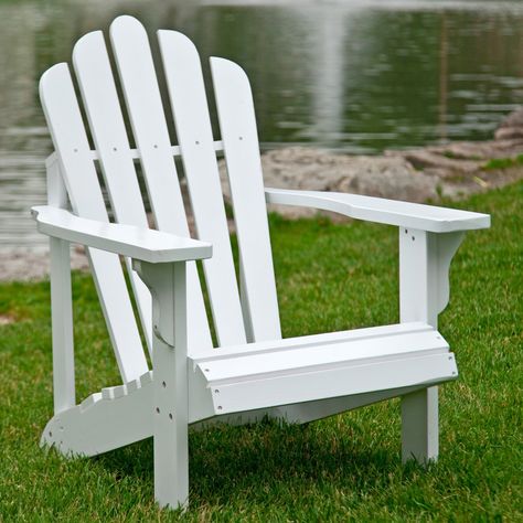 Outdoor Shine Company Westport Adirondack Chair White Outdoor Adirondack Chairs, Cedar Furniture, Cheap Adirondack Chairs, Upholstered Swivel Chairs, Leather Recliner Chair, Green Choices, Front Lawn, Outdoor Store, Outdoor Chaise Lounge