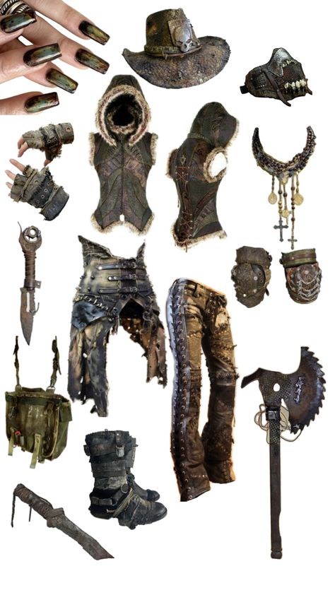 Cuntpocalypse aesthetic outfit Zombie Clothes Aesthetic, Apocalypse Fashion Aesthetic, Zombiecore Aesthetic Outfits, Apocalypse Outfit Aesthetic, Survivor Outfit, Wasteland Outfit, Apocalypse Clothes, Zombie Apocalypse Outfits, Zombie Apocalypse Survivor