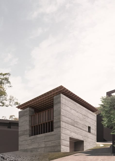 Morq Architecture, House Design Architecture, Rammed Earth Homes, Simple Building, Concrete Houses, Minimal House Design, Concrete House, Architecture Studio, Facade Architecture