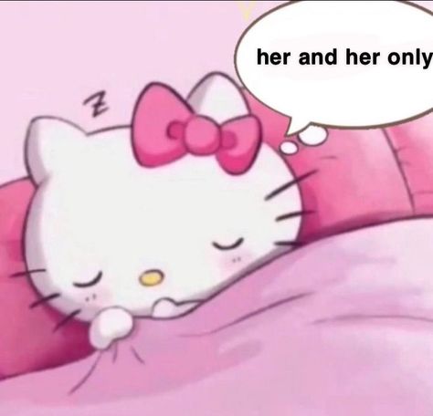 Hello Kitty, Kitty, I Love, Bed, Memes, Pink