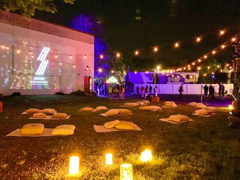 Indoor Movie Night, Backyard Movie Night Party, Diy Outdoor Movie Screen, Sophisticated Garden, Backyard Movie Party, Gazebo Design, Outdoor Movie Night, Movie Night Birthday Party, Outdoor Movie Screen