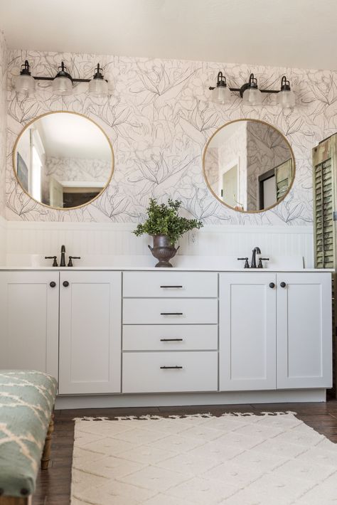 Tile behind vanity