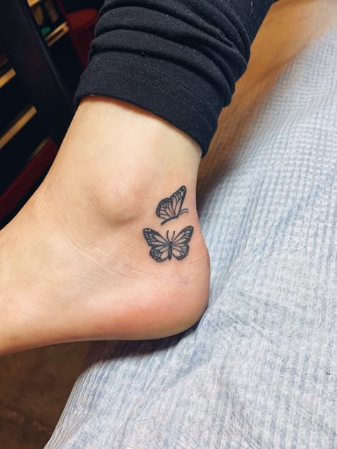 Butterfly Tattoo On Back Of Ankle, Mini Butterfly Tattoo Ankle, Butterfly Tattoo On Ankle, Butterfly Tattoo On Foot, Ankle Tattoos Butterfly, Ankle Butterfly Tattoo, Butterfly Tattoo Foot, Butterfly Tattoo Ankle, Butterfly Ankle Tattoos For Women