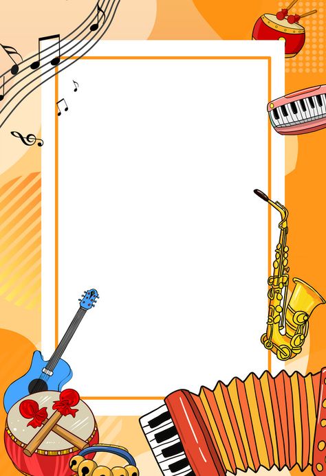 Music Border, Drawing Orange, Character Page, Orange Cartoon, Music Math, Youtube Background, Pink Pages, Border Background, Train Posters