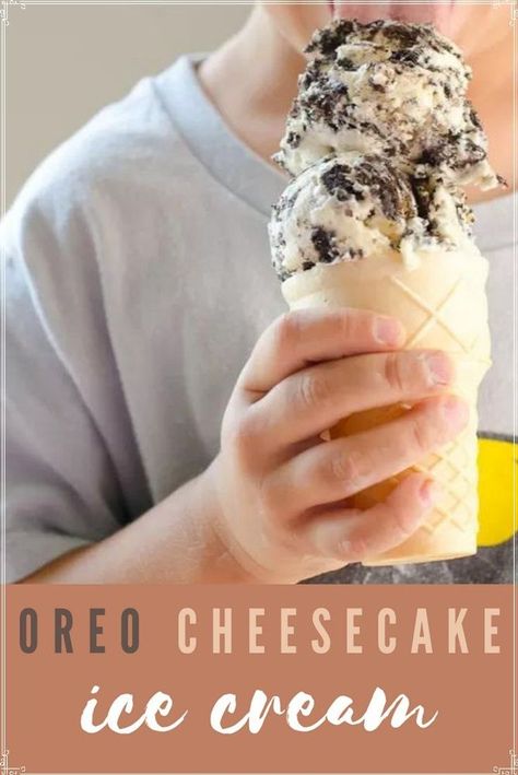 Ice Cream Without Machine, Ice Cream No Machine, Ice Cream Dessert Recipes, Ice Cream Dessert Recipe, Cheesecake Ice Cream, Ice Cream Dessert, Easy Ice Cream, Easy Recipe Ideas, Oreo Cheesecake