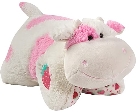 Cow Stuffed Animal, Pillow Pets, Strawberry Cow, Strawberry Milkshake, Stuffed Animal, Plush Toy, Toys Games, Cow