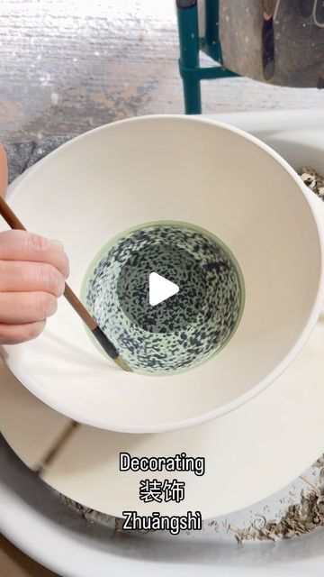 Yi on Instagram: "Work in progress- fruit bowl #pottery #clay #stoneware #wheelthrown #bowl  #colour #green #white #black #design #potterylover #potterylife #handmadepottery #handceramics #ceramiclove #ceramiclover #love_ceramic #ceramics.lovers #instapottery #londonpottery #potterylife #potteryprocess #satisfaction" Ceramic Casserole Dish With Lid, Fruit Bowl Ceramic Handmade, Fruit Bowl Pottery, Love Ceramic, Pottery Platter, Bowl Pottery, Pottery Clay, Pottery Ideas, Fruit Bowl