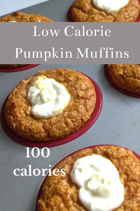 I found a recipe for Starbucks pumpkin muffins with cream cheese on Pinterest and decided to transform the recipe into a healthy one. By swapping some of the ingredients I was able to reduce the calories by half. The original recipe has 200 calories per the homemade pumpkin muffin. Starbucks pumpkin muffin with cream cheese has 350 calories. I made a delicious muffin that has only 100 calories, and I also doubled the amount of protein. Low Calorie Pumpkin Muffins, Starbucks Pumpkin Muffins, Pumpkin Muffins With Cream Cheese, Healthy Low Calorie Breakfast, Low Calorie Muffins, Homemade Pumpkin Muffins, Pumpkin Oatmeal Muffins, Low Calorie Pumpkin, Muffins With Cream Cheese