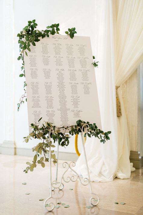 Seating Chart for Wedding on Easel Seating Chart On Easel, Seating Chart Easel, Seating Chart Wedding Ideas, Seating Chart For Wedding, Classic Weddings, Romantic Wedding Inspiration, The Biltmore, Elizabeth Anne, Engagement Party Decorations