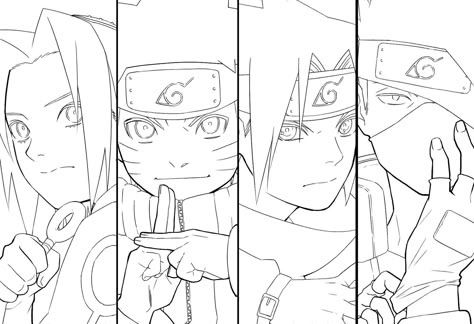 Anime Lineart Manga Coloring Pages, Coloring Pages Naruto, Naruto Coloring Pages, Naruto Coloring, Manga Coloring Book, Naruto Sketch Drawing, Anime Lineart, Anime Coloring Pages, Naruto Sketch