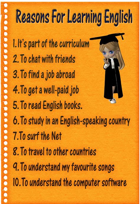 Only ten good reasons to learn and teach English. But they forgot the most important one: Because it is just an amazing language! Learning English Is Fun, What Is English, How To Learn English, Linking Words, English Today, English Posters, Study English, Learning Poster, To Learn English