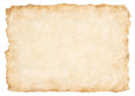 old parchment paper sheet vintage aged or texture isolated on white background Old Parchment Paper, Old Parchment, Paper Png, Paper Sheet, Parchment Paper, Paper Texture, The Old, White Background, Scrapbooking