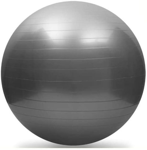 Amazon.com: Fullgaden Exercise Ball (55-75cm) with Quick Foot Pump, Professional Grade Anti Burst & Slip Resistant Stability Balance for Yoga, Workout, L（58-65cm）, Silver : Sports & Outdoors Fitness Ball, Gym Ball, Yoga Ball, Ball Chair, Pump It Up, Ball Exercises, Really Cool Stuff, Yoga, How Are You Feeling