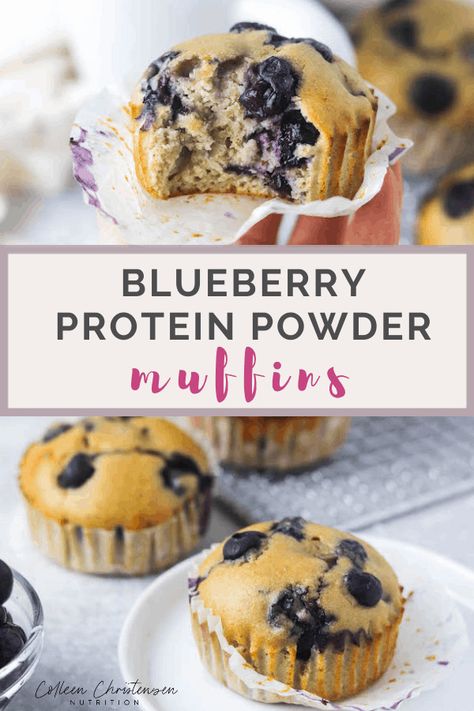 Gluten Free Protein Muffins, Protein Powder Muffins, Whole Wheat Blueberry Muffins, Blueberry Protein Muffins, Baking With Protein Powder, Protein Muffin Recipes, Protein Baking, Full Fat Yogurt, Protein Muffins