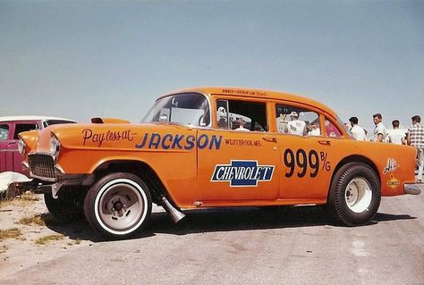 VINTAGE DRAG RACING Old Hot Rods, 56 Chevy, Hot Rod Cars, Vintage Hot Rod, Vintage Race Cars, 1955 Chevy, Vintage Drag Racing, 57 Chevy, 1955 Chevrolet