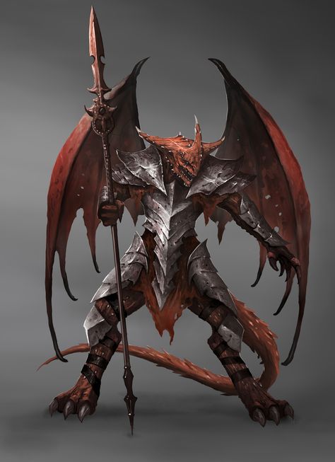 ArtStation - Dragon Warrior, Matias Trabold Rehren Red Dragonborn Dnd, Red Dragonborn, Humanoid Dragon, Dragon Fighter, Half Dragon, Dnd Dragonborn, Creature Fantasy, Dnd Dragons, Dragon Warrior