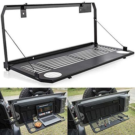 Aksesoris Jeep, 2 Door Jeep, Mobil Off Road, Accessoires 4x4, Auto Jeep, Tailgate Table, Jimny Suzuki, Jeep Camping, Door Table