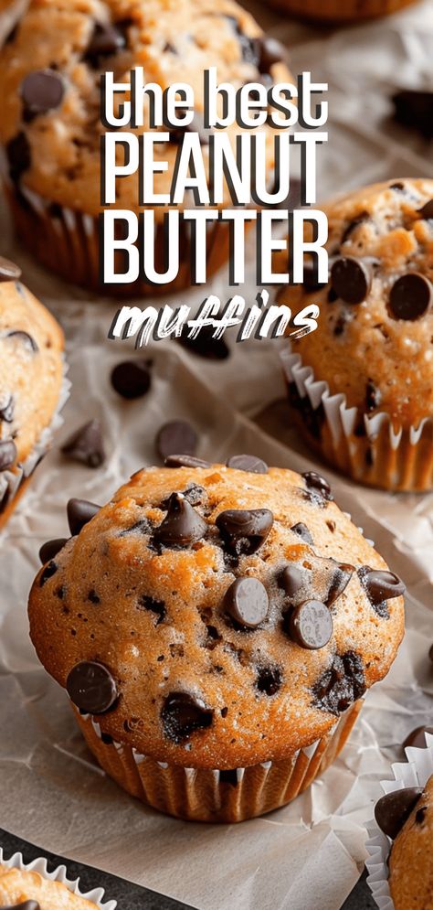 Chocolate Chip Peanut Butter Muffins [35 Minutes] – Chasety Peanut Butter Choc Chip Muffins, Healthy Peanut Butter Chocolate Chip Muffins, Peanut Butter Chip Muffins, Healthy Chocolate Peanut Butter Muffins, Healthy Peanut Butter Muffin Recipes, Peanut Butter Chocolate Chip Bread, Chocolate Chip Muffins Protein, Peanut Butter Oat Muffins, Protein Chocolate Chip Muffins