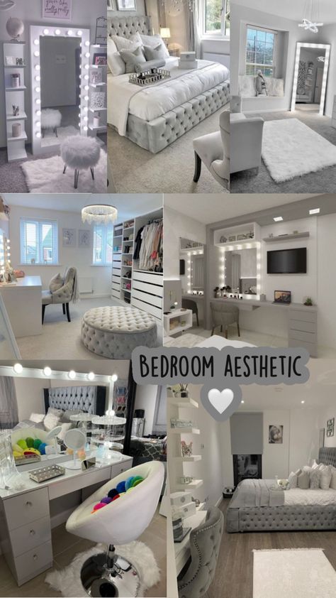 Bedroom Aesthetic, A House, Bedroom Ideas, Collage, Bedroom, Furniture, White