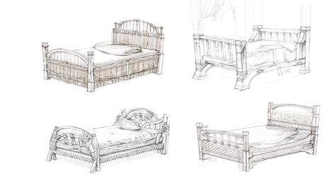 props_bed, HyunHo Park on ArtStation at https://www.artstation.com/artwork/QGzlx Modern Drawing Room Design, Drawing Bed, Chic Drawing, Modern Drawing Room, Stylish Drawing, Above Bed Ideas, Drawing Room Design, Drawing Room Decor, Furniture Design Sketches