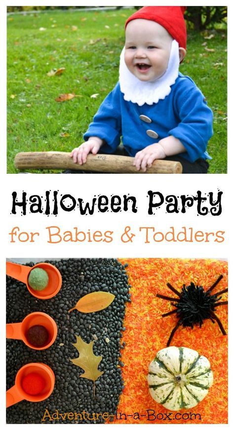 Halloween Party for Babies and Toddlers: Decorations, Treats and Sensory Fun Best Toddler Halloween Costumes, Baby Halloween Party, Unique Toddler Halloween Costumes, Halloween Toddler Party, Fun Halloween Games, Halloween Sensory, Halloween Crafts For Toddlers, Halloween Party Ideas, Halloween Preschool