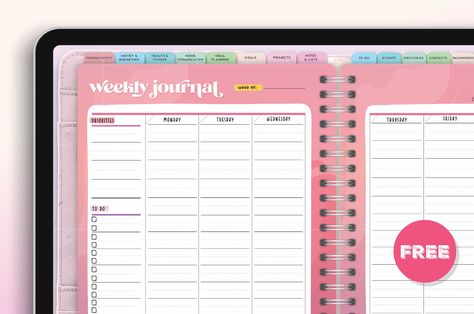 Digital Journal - Free 100 Page Journal For 2024 - World of Printables Free Digital Journal, World Of Printables, Free Planner Templates, Journal App, Calendar Journal, Goal Journal, Personal Diary, Popular Apps, Free Planner