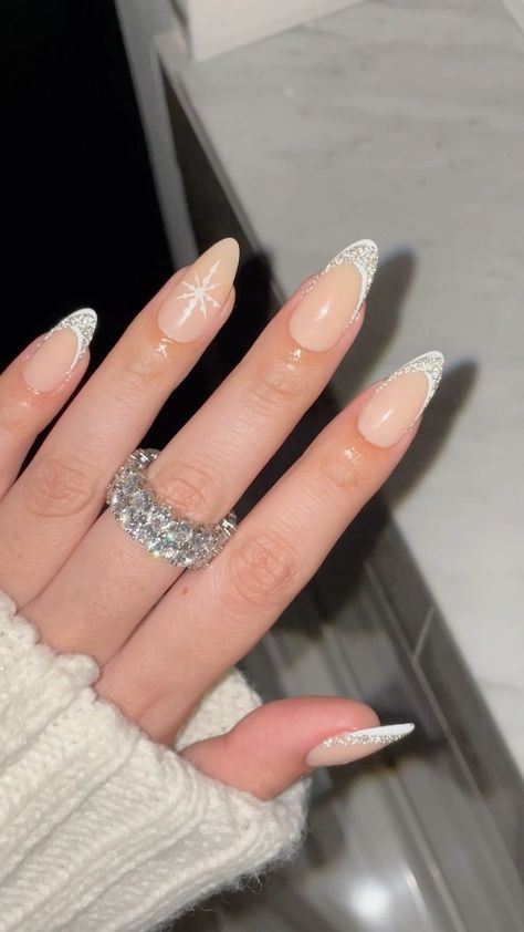 NailzKatKat on Reels | Mariah Carey · All I Want for Christmas Is You Xmas White Nails, Almond Medium Nails, Double Liner, Winter Products, Xmas Nail, Brown Acrylic Nails, Gel Paint, Medium Nails, Nails Silver